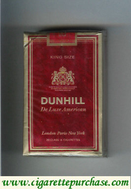 Dunhill De Luxe American cigarettes soft box
